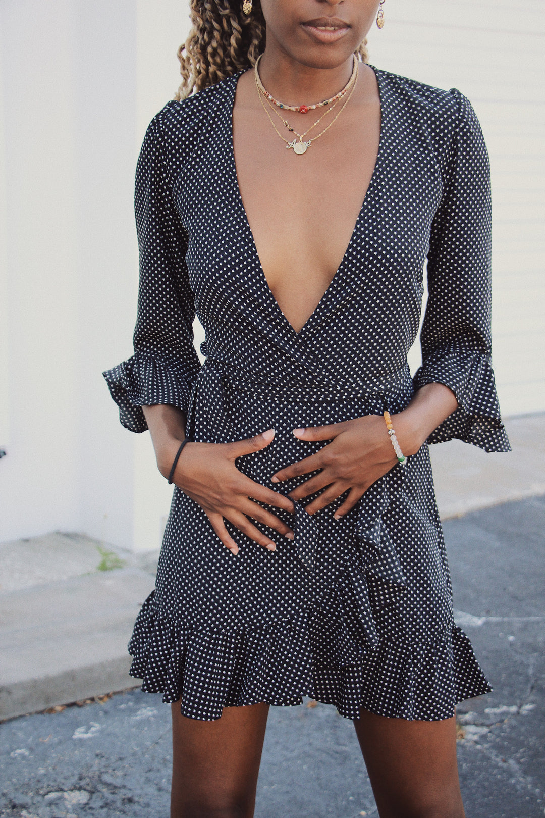 Skylar and Madison Star Boho Wrap Dress