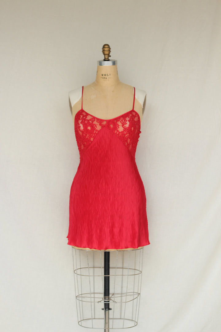 Val Mode Vintage Red Sexy Slip Dress