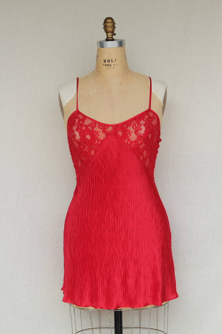 Val Mode Vintage Red Sexy Slip Dress