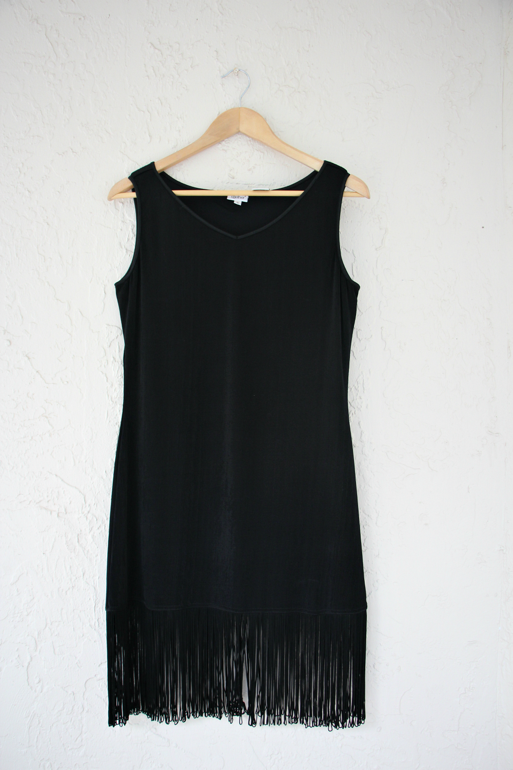 Ann Tijan for Kenar Black 1930's Inspired Vintage Fringe Dress