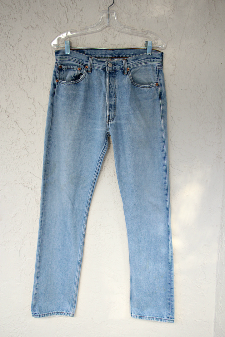 Vintage Light Wash 501's Levis Jeans