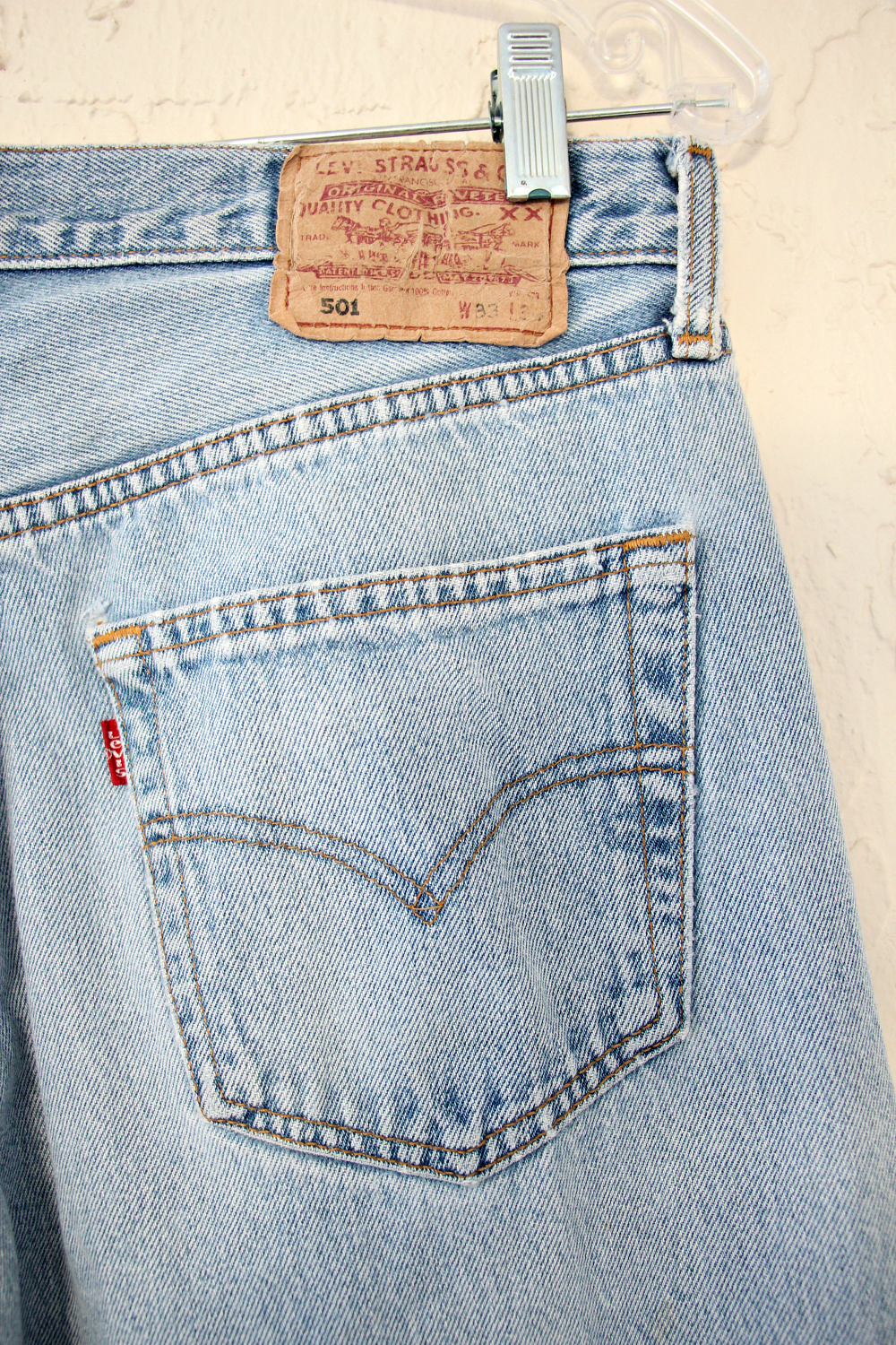 Vintage Light Wash 501's Levis Jeans