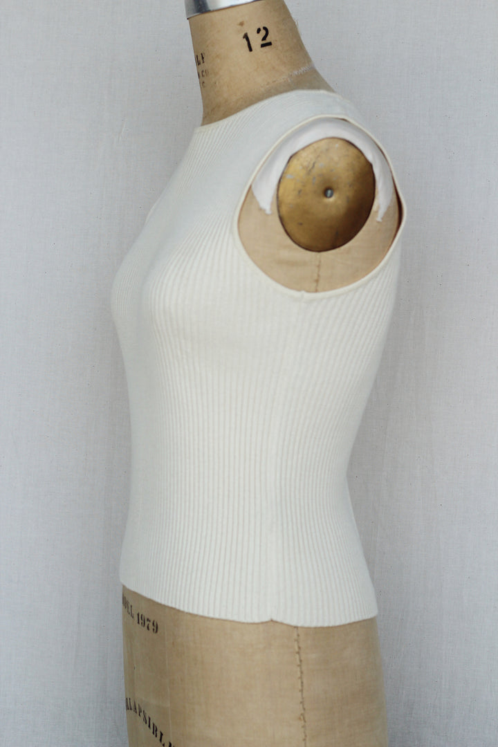 Linda Allard Ellen Tracy Minimal Ribbed Sweater