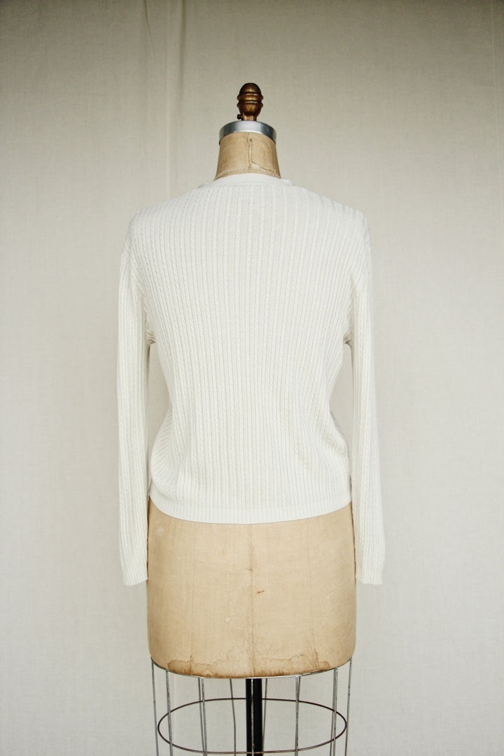 Nancy Knits Silk Minimal Cardigan Sweater